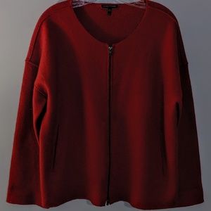 Eileen Fisher 100% wool zip up